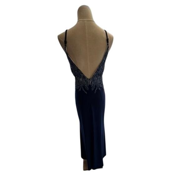 "XSCAPE" Beaded Formal Dress SZ 4 Slit Side Y2K Whimsigoth Fairycore 2000s Prom - Picture 2 of 8